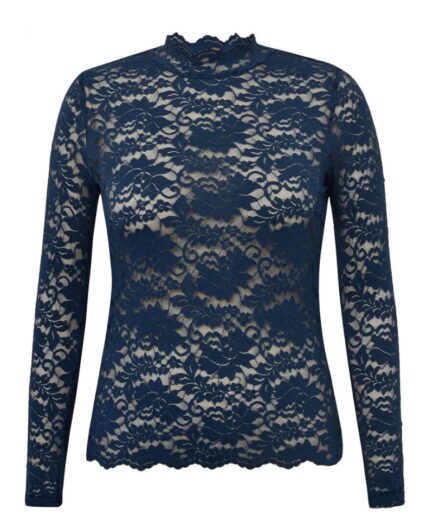 AView  Bluse  Flora Lace Blouse  Navy