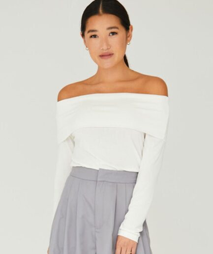 AView  Bluse  Joseph Off Shoulder Top  White Levering i februar