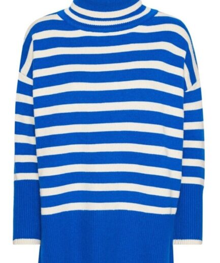 AView  Strik  Alvena Knit Pullover  BlueOff White