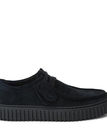 Clarks Torhill Low Suede Sko Sort