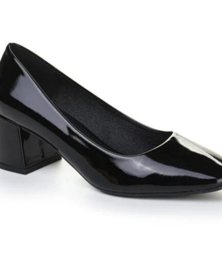 Elle dame sko   Black Patent