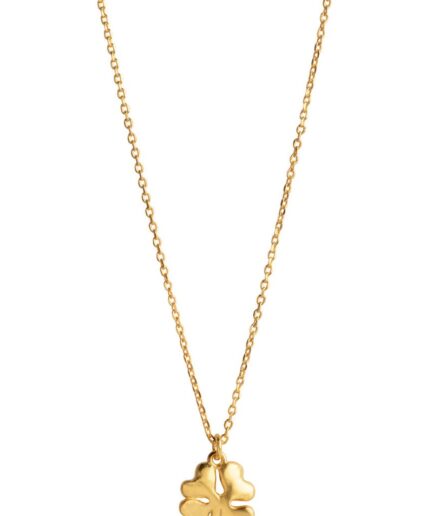 Enamel  Halskæde  Necklace Organic Clover  Gold