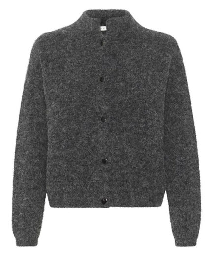 Gestuz  Cardigan  AlphaGZ Short Cardigan  Charcoal Melange