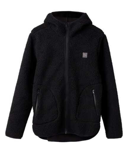 HO  Jakke  Langli Hooded Pile Jacket  Black