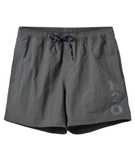 HO  Shorts  Leisure Logo Swim Shorts  Dark Grey