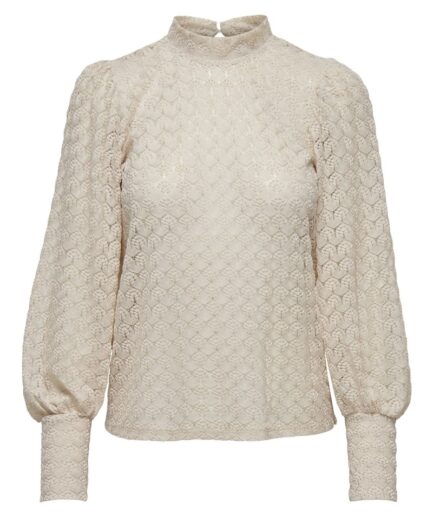 JDY  Bluse  JDY Avery LS Lace Top  Sandshell