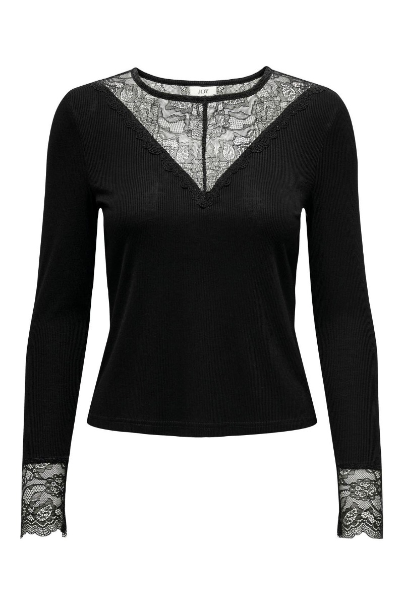 JDY  Bluse  JDY Roxy LS Lace Top  Black