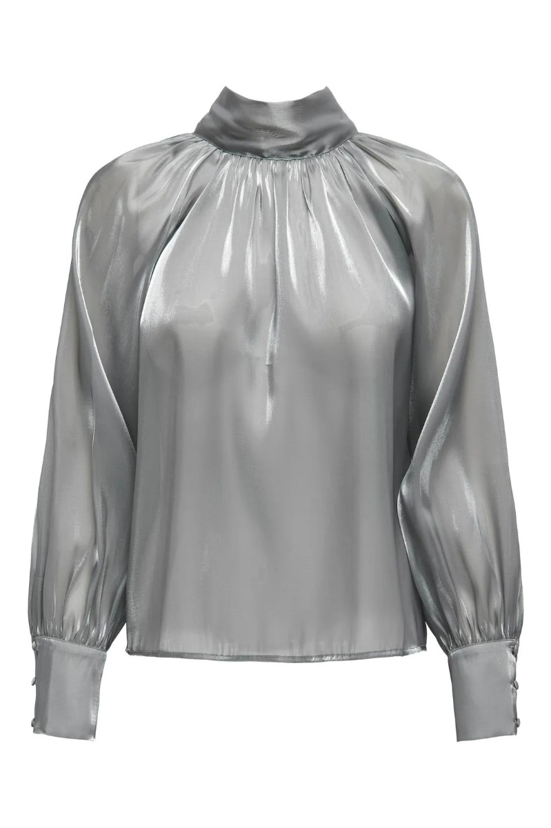 JDY  Bluse  Jdydani LS Bow Top  Silver