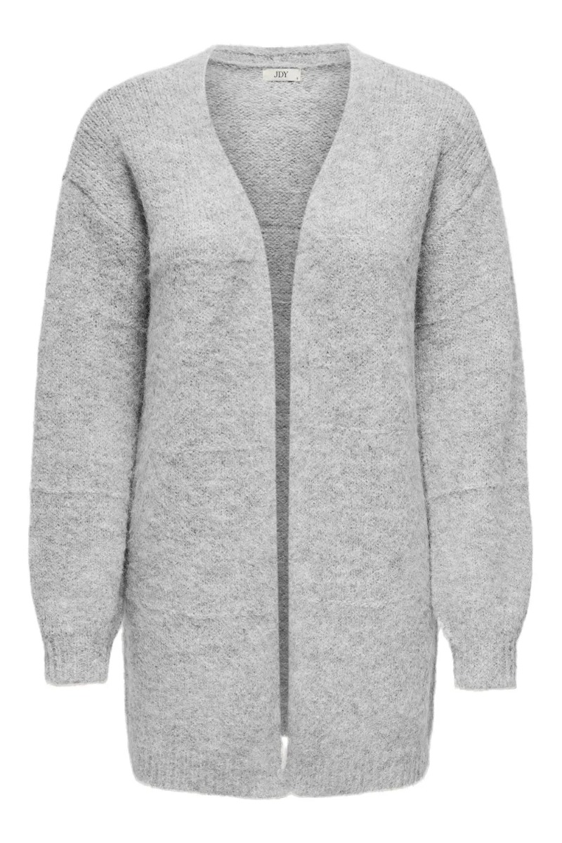 JDY  Cardigan  JDY Zoey Life LS Open Cardigan  Light Grey Melange