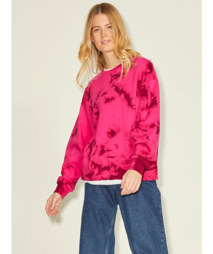 JJXX dame sweatshirt JXTAYLOR  Bright Rose Tie Dye Tibetan Red