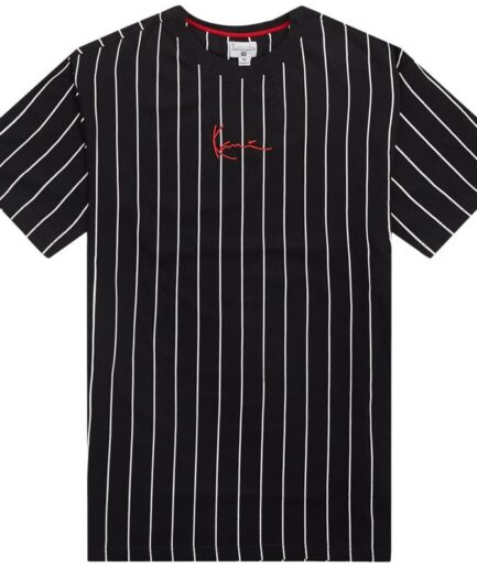 Karl Kani Small Signature Pinstripe Tee Sorthvid