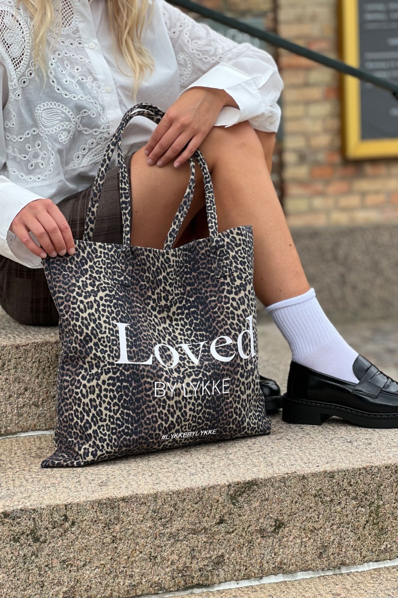 Loved by Lykke X Pieces  Taske  PC Lykke Totebag  BlackLeopard