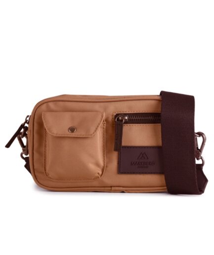 Markberg  Taske  Darla Small Cross Recycle  Light Caramel wBlack