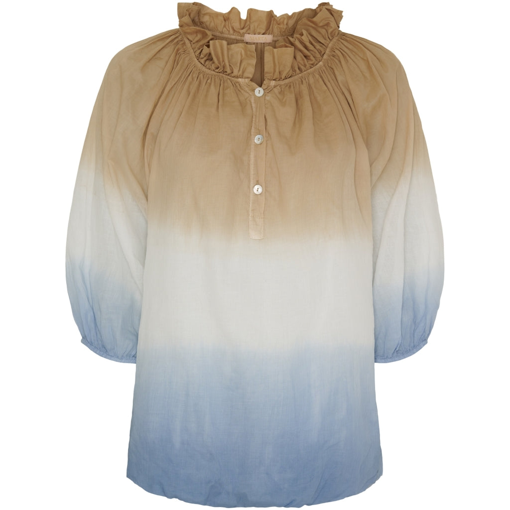 Marta Du Chateau dame bluse MdcBrynhildur  CamelloBlue