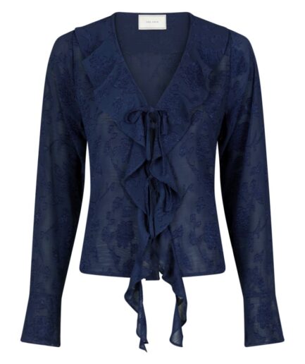 Neo Noir  Bluse  Anika Burnout Blouse  Navy