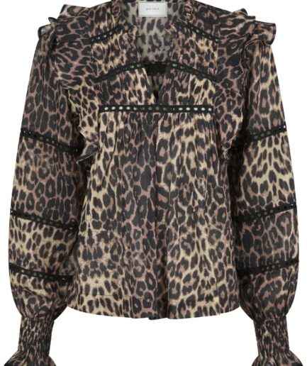 Neo Noir  Bluse  Aurika Leo Voile Blouse  Leopard