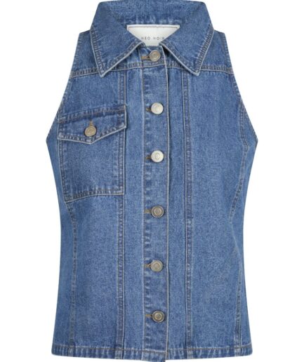 Neo Noir  Top  Sylvie Denim Top  Blue