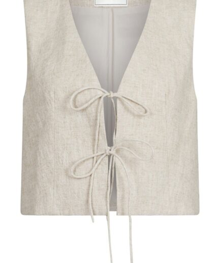 Neo Noir  Top  Varsa Ramie Waistcoat  Natural