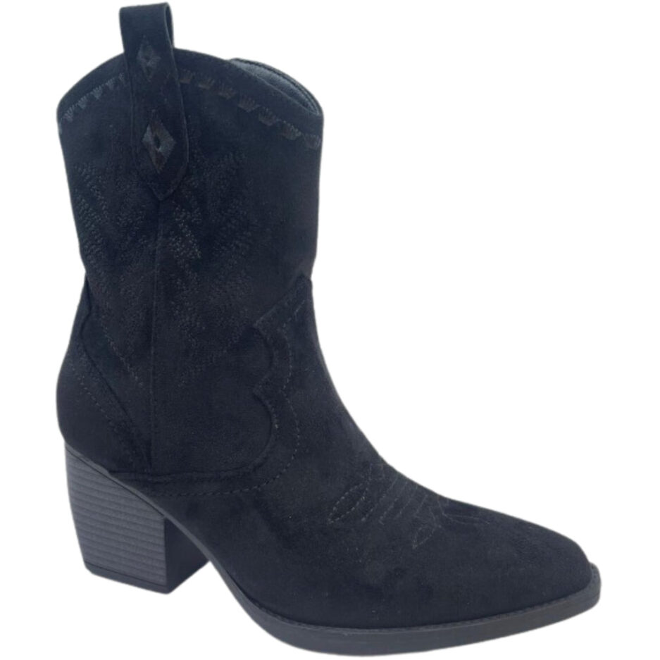 Noelle dame cowboystøvler   Black