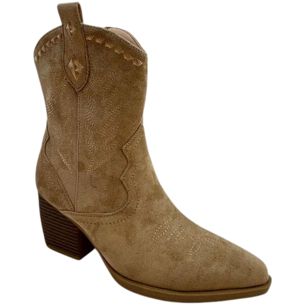 Noelle dame cowboystøvler   Taupe