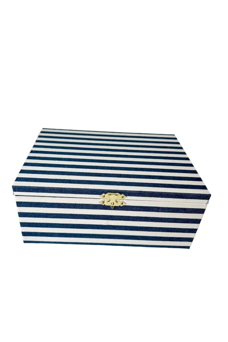 Pico  Smykkeskrin  Jewelry Box  Navy Stripe