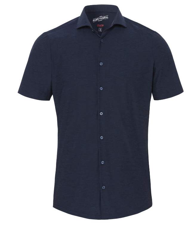 Pure Functional Kortæmet Skjorte  Dark Blues