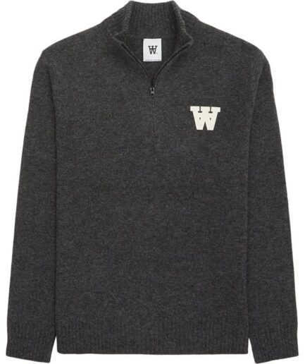 Wood Wood Blu Aa Halfzip Charcoal