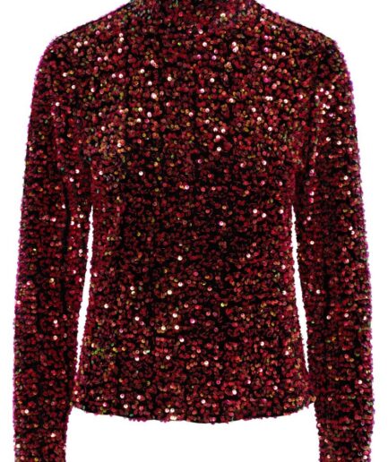 YAS  Bluse  YAS Pinko Sequin LS Blouse  Show Black