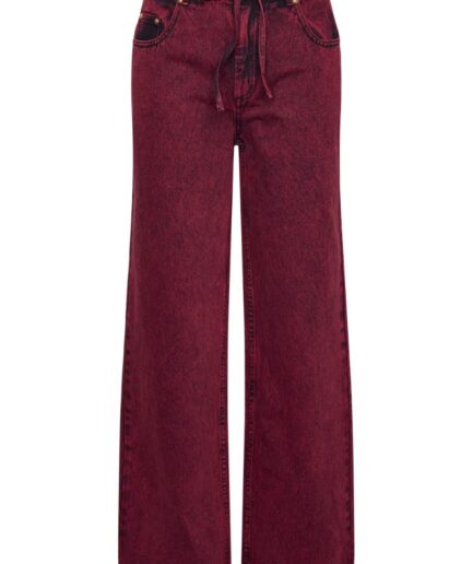 YAS  Jeans  YAS Moon Hmw Jeans S  Maroon Banner