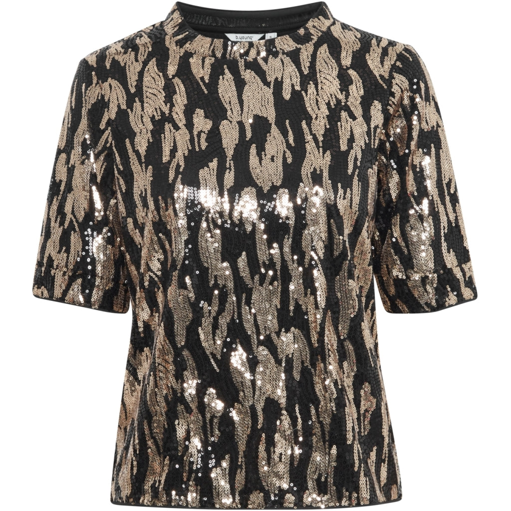 BYOUNG dame top BYREI  Gold Abstract Mix