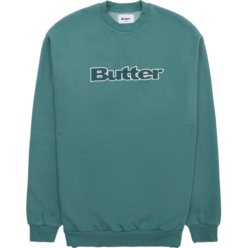 Butter Goods Cord Logo Crew Grøn