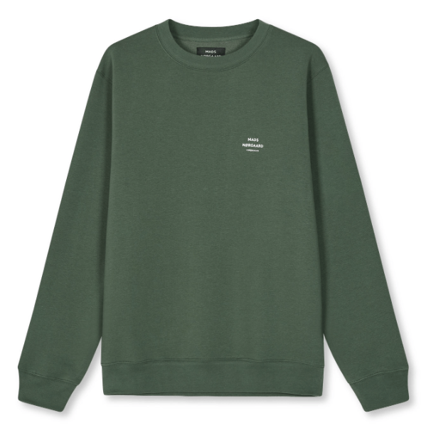 Mads Nørgaard Standard Crew Logo Sweat Duck Green