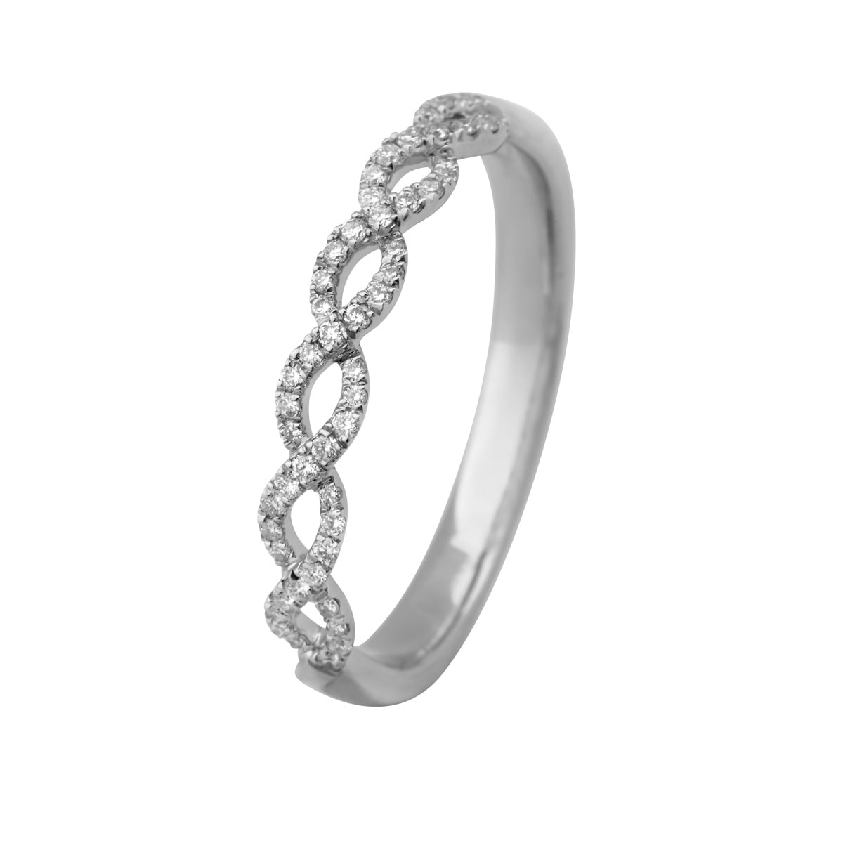 Twisted Ring K Hvidguld