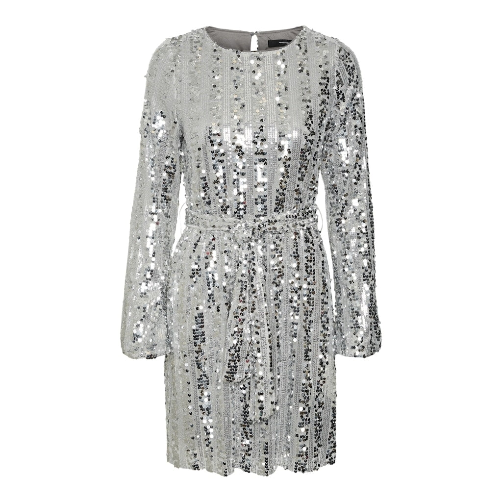 VERO MODA dame kjole VMEFA  Silver SEQUINS