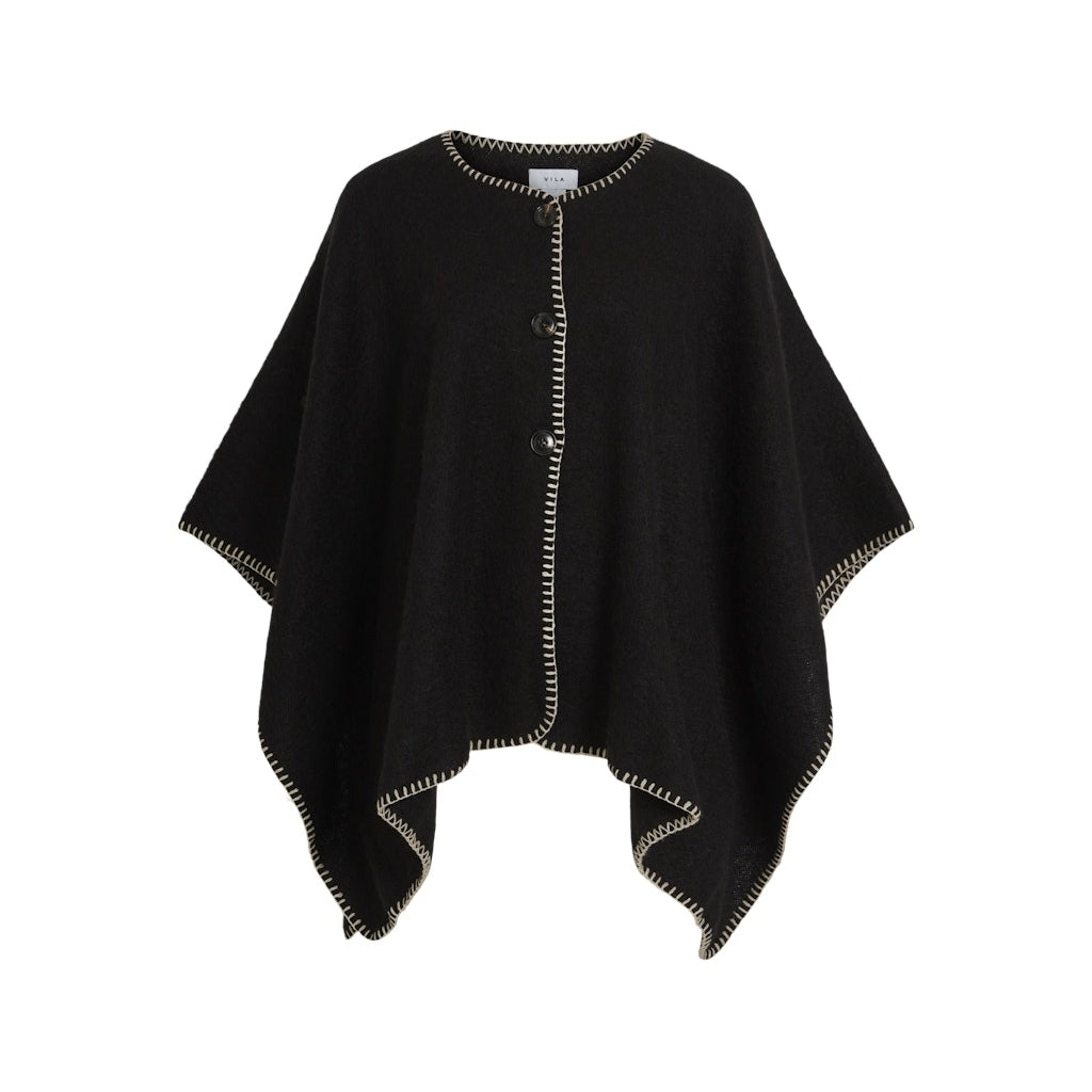 VILA dame poncho VISANTEL  Black