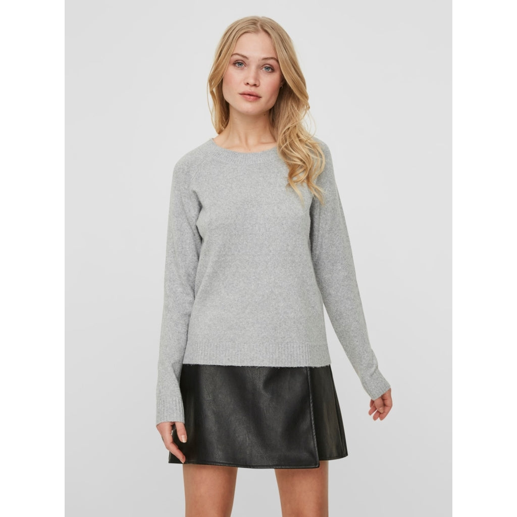 Vero Moda dame strik VMDOFFY  Light Grey Melange