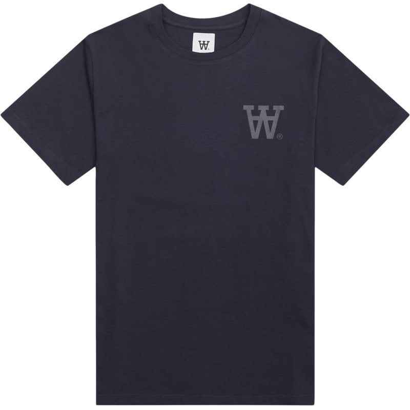 Wood Wood Ace Aa Chest Print Tee Dark Navy