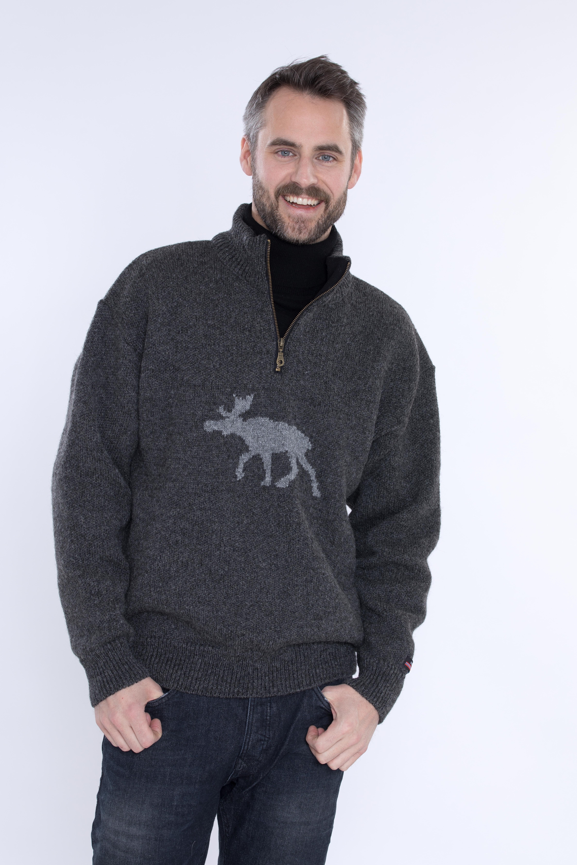 Wool Of Scandinavia Norsk Strik Sweater Moose AdultXsmall