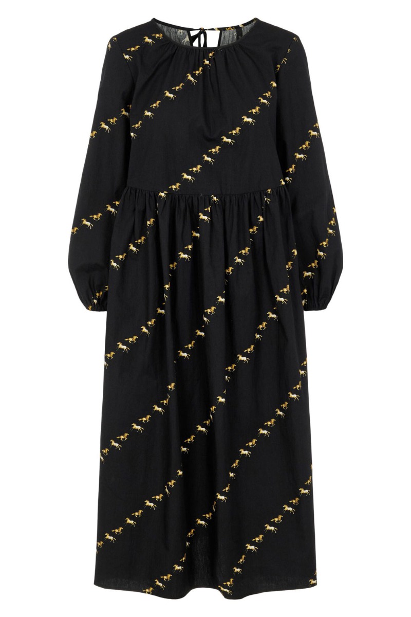 YAS  Kjole  Horse  Midi Dress  Black