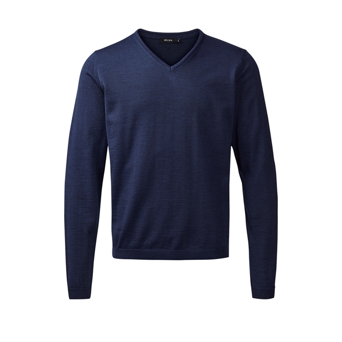 Belika Pullover  Vhals  Dark Blue Melange