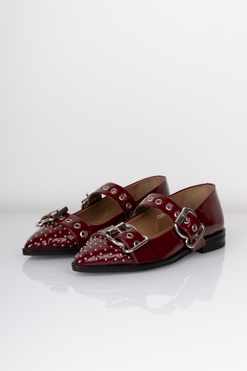 Copenhagen Shoes  Ballerina  Future Vibes Patent  Bordo