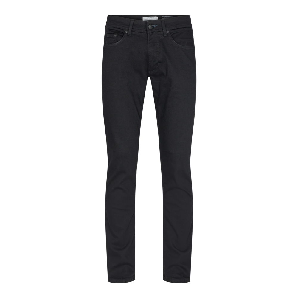 Sunwill Jeans Fitted Super Stretch   Black