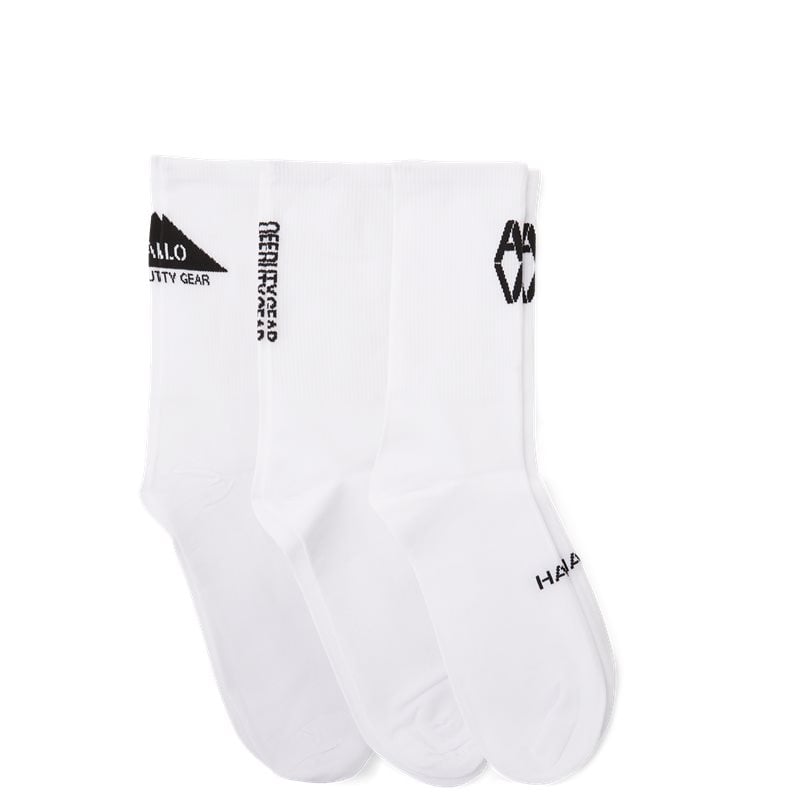 Halo pack Cotton Socks White