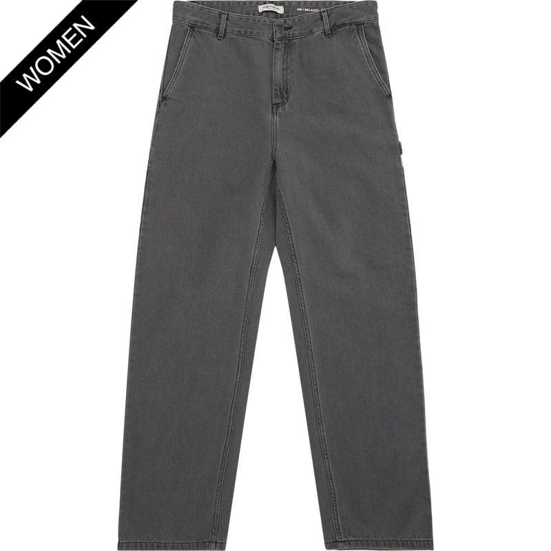 Carhartt Women W Pierce Pant Straight I Black Stone Bleached