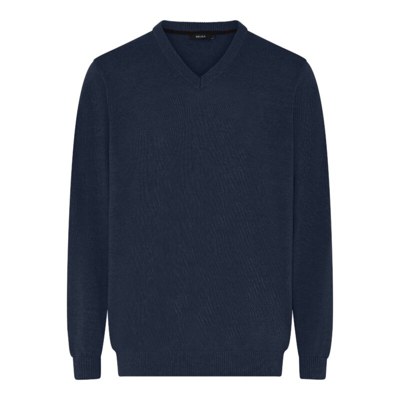 Belika Pullover  Vhals  Dark Navy Melange Mix
