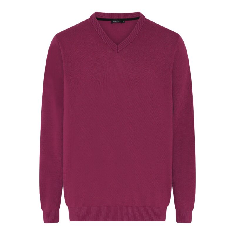 Belika Pullover  Vhals  Red Hydrangea