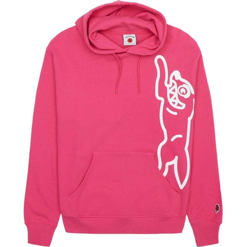 Icecream Ic Vertical Jumbo Running Dog Hood Sweatshirts Pink
