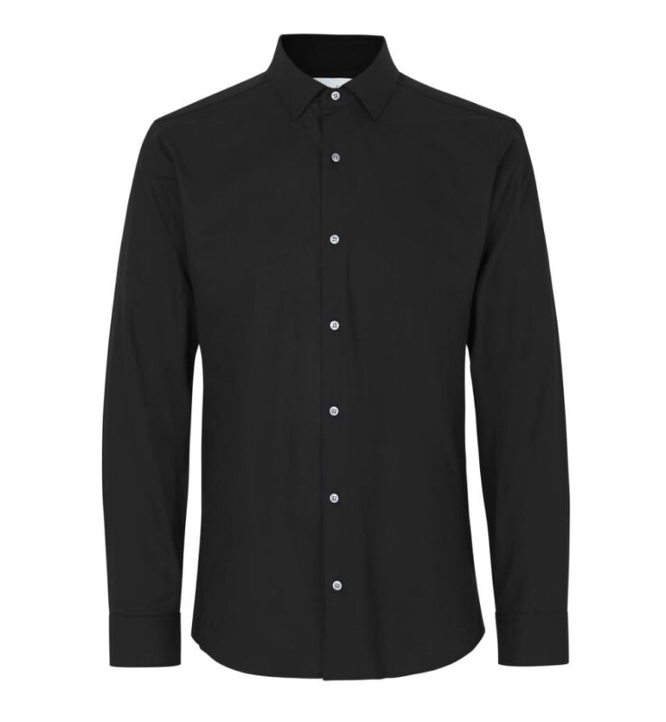 Seven Seas Hybrid Skjorte Slim Fit S Blackxl