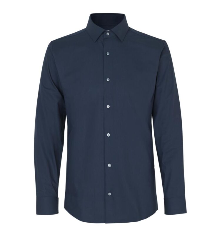 Seven Seas Hybrid Skjorte Slim Fit S Navyl