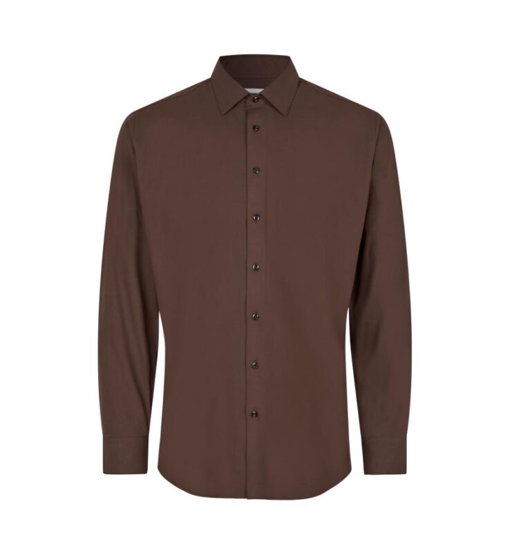 Seven Seas Hybrid Skjorte Slim Fit S Moccal